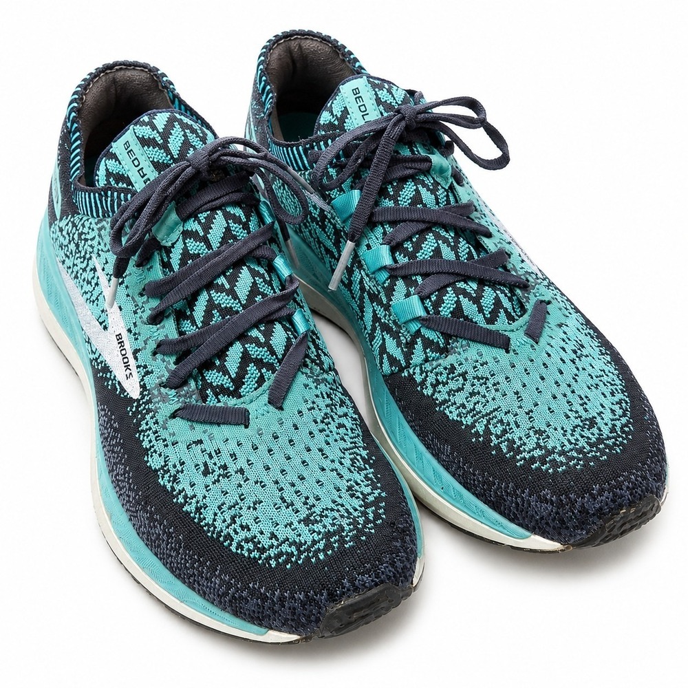 BROOKS Bedlam Running Sneaker Womens Sz 8 Green/Black Colorway Train Athleisure